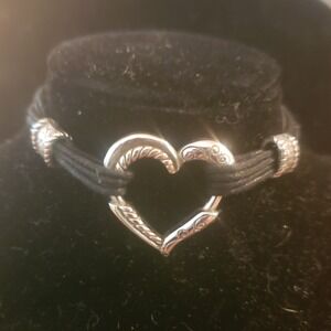 Brighton Heart‎ Charm Bracelet Silver Tone Boho Chic Fashion Jewelry